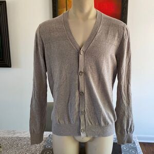 Banana Republic Medium Cardigan Tan Button Down Knit